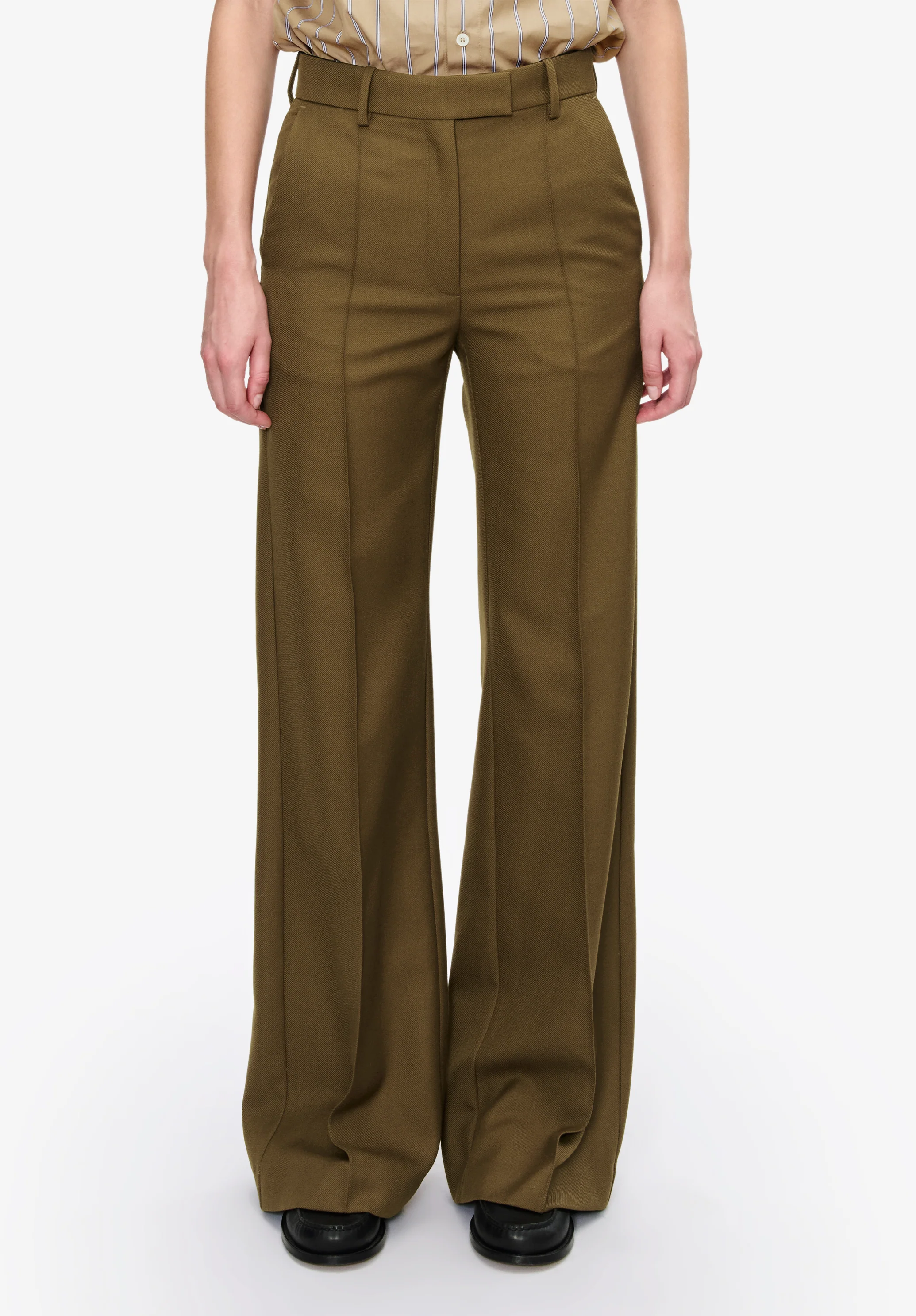 Straight-leg trousers with a permanent crease - Image 4