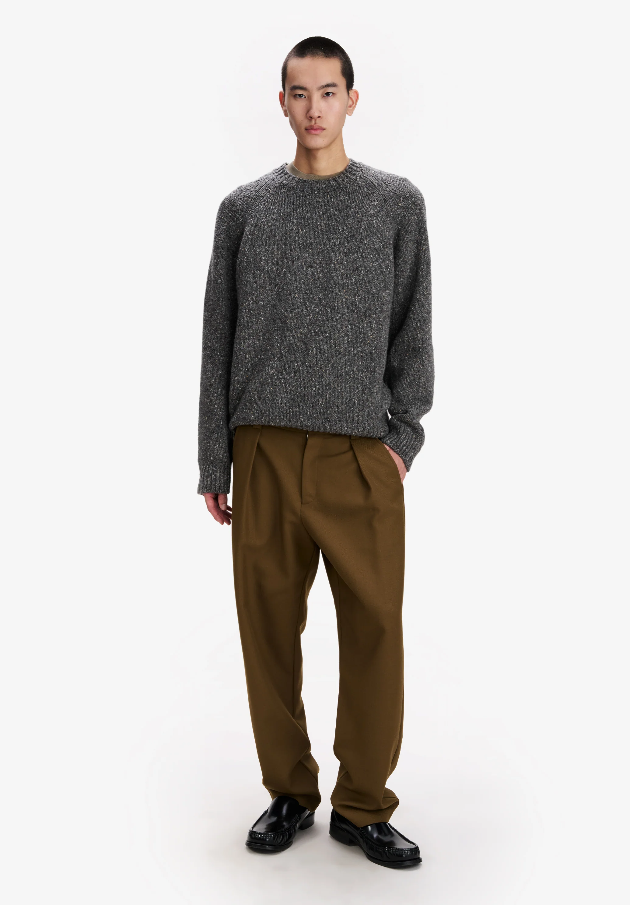 Straight-leg trousers with a permanent crease - Image 5