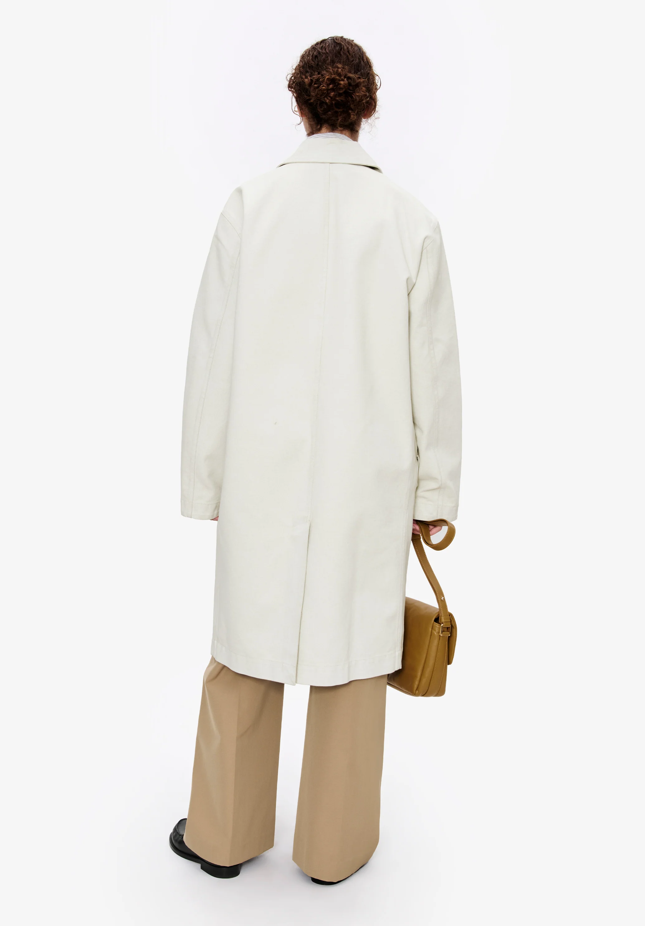 Unisex overcoat in coated canvas. - Image 3
