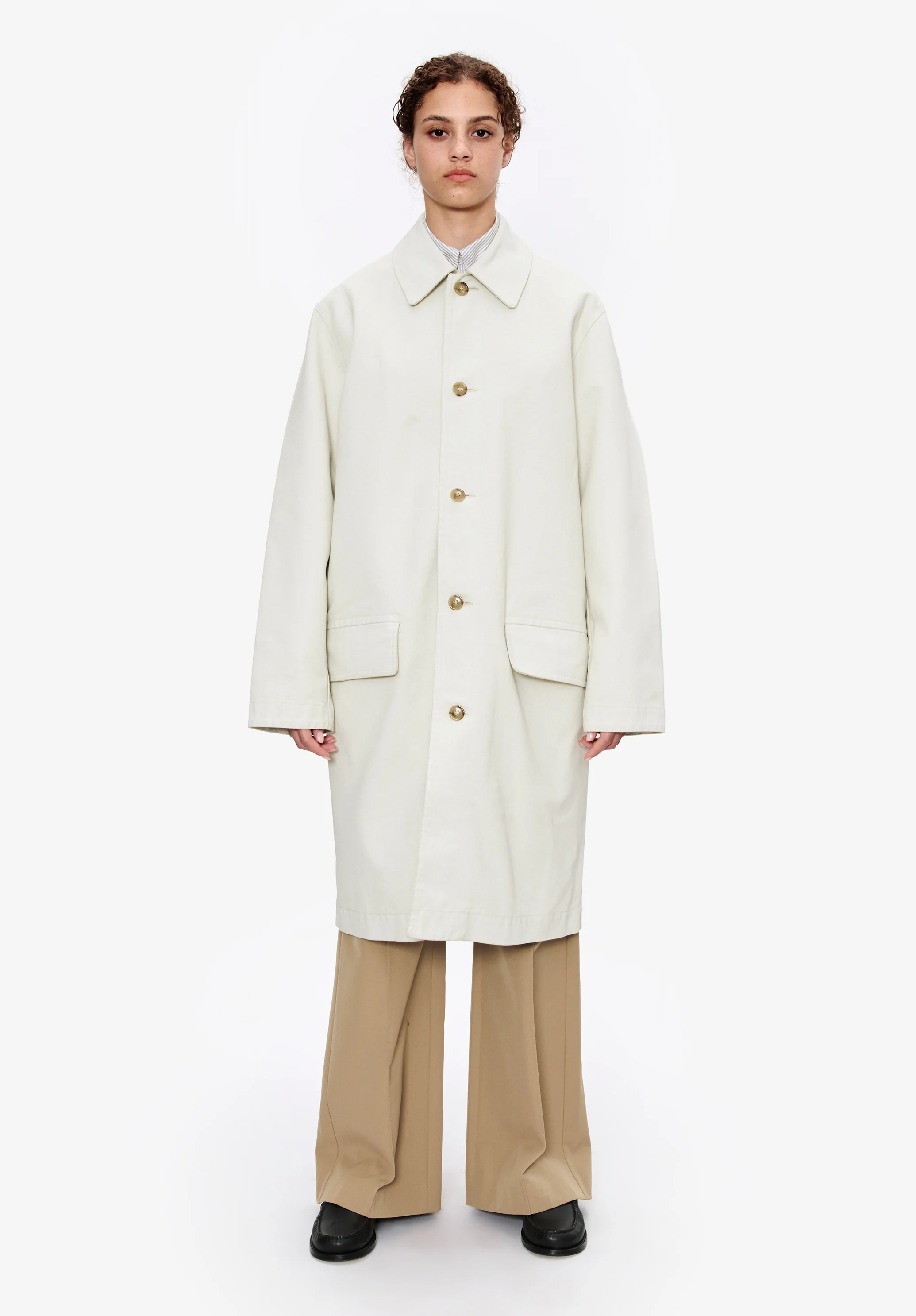 Unisex overcoat in coated canvas. - Image 4